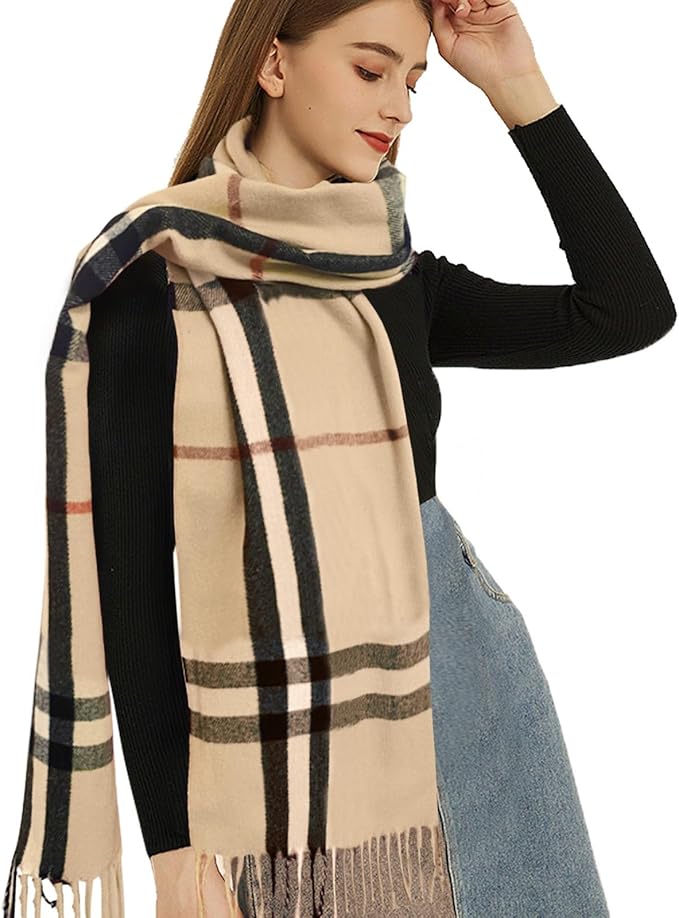 EXTREE Scarfs for Women Pashmina Silky Shawl Wrap for Evening Dressing Blanket Open Front Poncho Cape