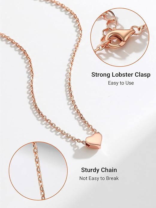 PROSILVER 925 Sterling Silver Necklace for Women | Dainty Delicate Adjustable Choker with Heart/Star/Moon/Vertical Bar Pendant, Hypoallergenic Tarnish Resistant Everyday Jewelry Gift for Her
