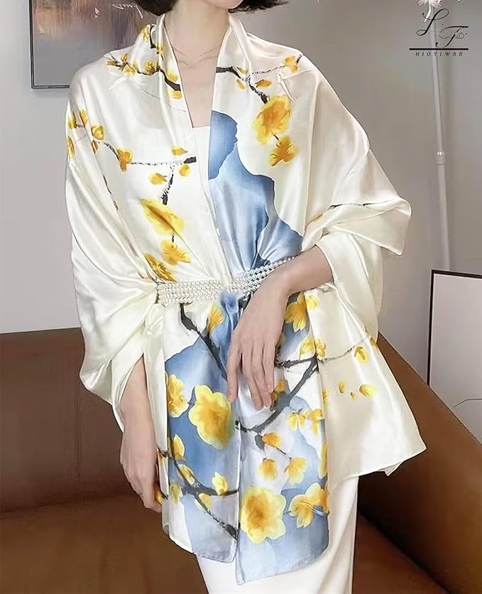 Shawl Scarf For Women Lightweight Scarves Floral Pattern Formal Evening Dressesformal Shawl Summer Wraps