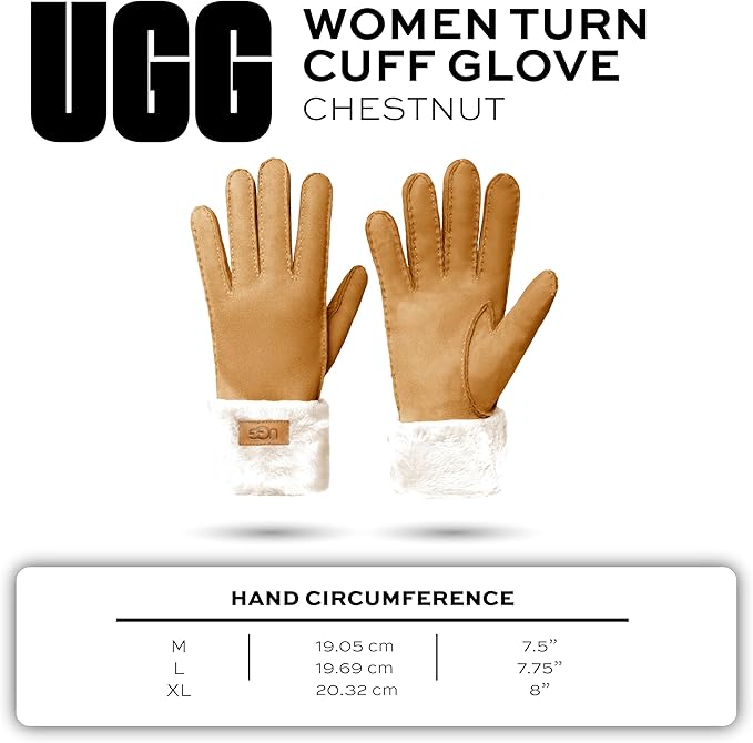 UGG womens Turn Cuff Water Resistant Sheepskin Gloves