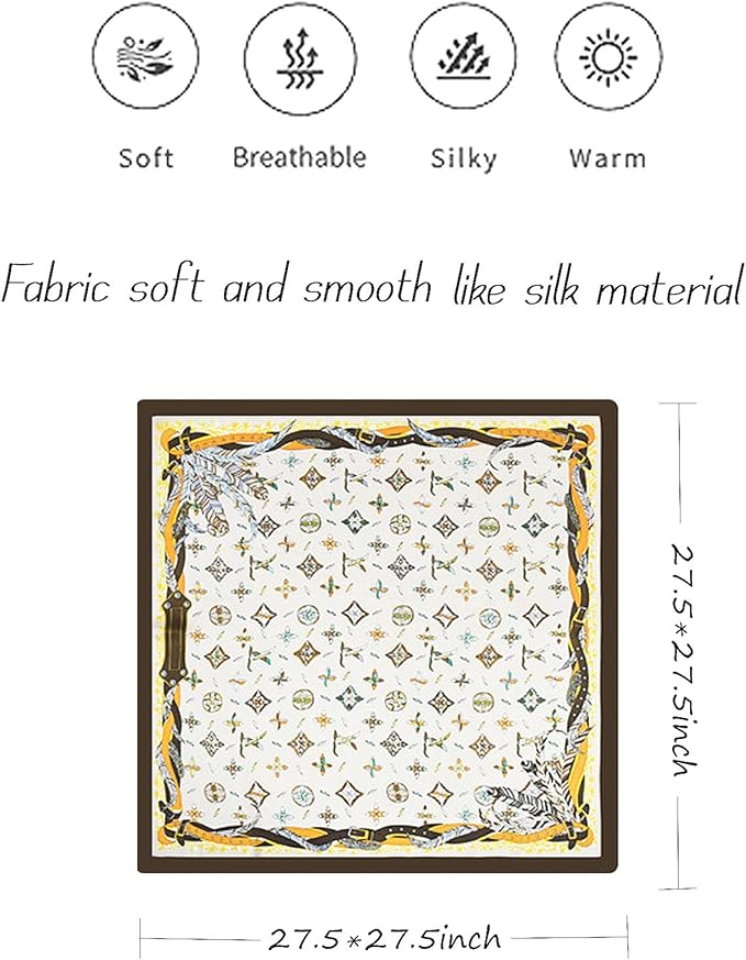 Satin Bandanas Head Scarf For Women Hair Scarves Accessories Lightweight Fashion Wrap Neck Silk Sleeping Headscarf