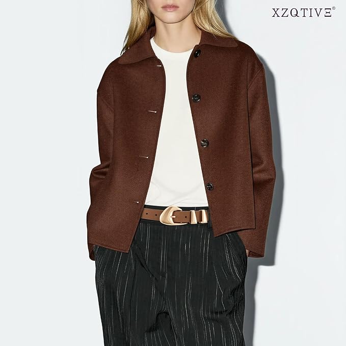 XZQTIVE Women's Leather Belts for Jeans Dress Pants Black Brown Belts for Women Ladies Waist Belts with Gold Buckle