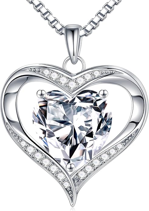 MOOSEA Valentines Day Gifts for Her, 1-3ct D Color VVS1 925 Sterling Silver Anniversary Birthday Gifts for Women Wife Girlfriend Jewelry Moissanite Necklace