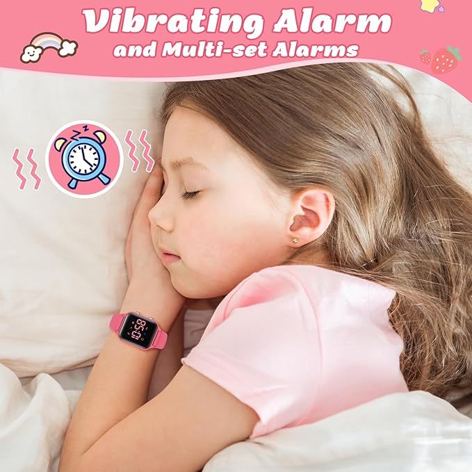 L LAVAREDO Kids Digital Watches for Boys Girls,Waterproof Sport Watch with Pedometer Stopwatch Vibration Alarm for Ages 5-13,No App Fitness Tracker Watch for Kids Teens Birthday Christmas Gifts