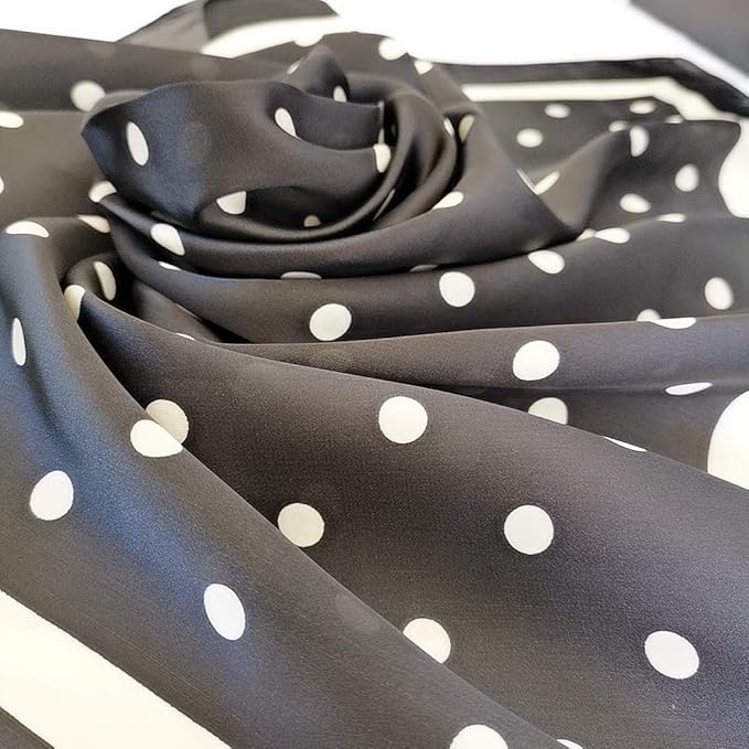 FONYVE Silk Feeling Scarf Medium Square Satin Head Scarf for Women 27.5 × 27.5 inches