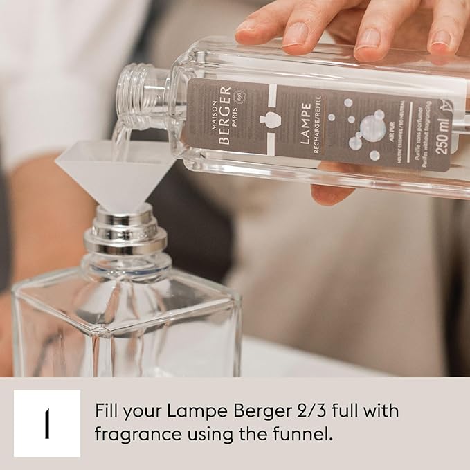 Maison Berger Velvet of Orient Lampe Berger Refill, 500 ml (16.9 fl oz), 2-in-1 Catalytic System, Neutralizes Odors and Diffuses Fragrance, Coffee Flower, Citrus, Poppy, Orange Blossom, Made in France