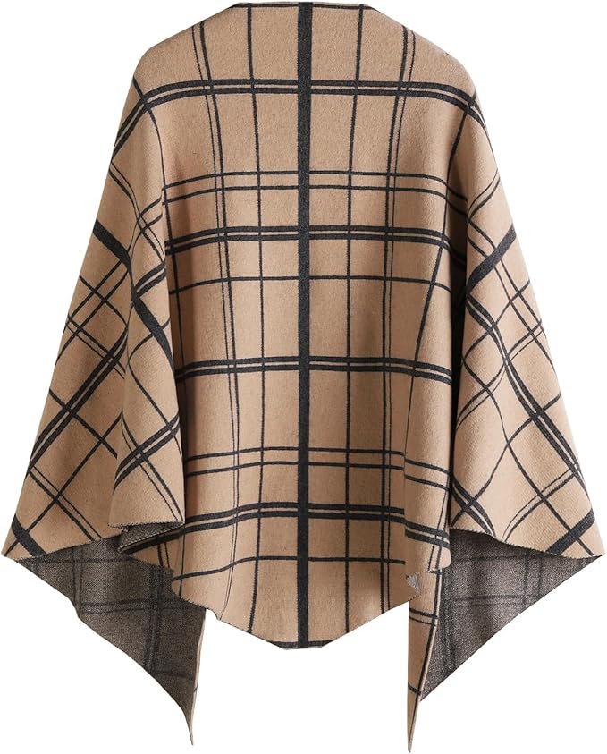 iWoo Women Soft Shawl Wraps kintted Open Front Poncho Sweater for Spring Fall Winter