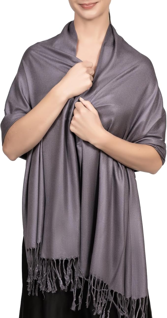 Achillea Soft Silky Pashmina Scarf for Women – Shawl Wrap for Evening Dresses, Bridesmaids, Weddings & Everyday Wear