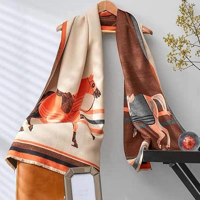 EXTREE Scarfs for Women Pashmina Silky Shawl Wrap for Evening Dressing Blanket Open Front Poncho Cape
