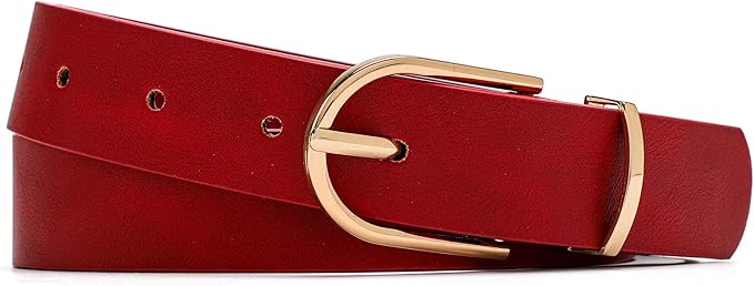 Earnda Women's Faux Leather Chic Belt for Ladies Jeans
