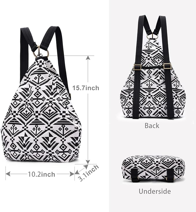 Black Butterfly Premium Backpack for Women, Bohemia Style Fashion Casual Daypack Backpack, Small Backpack Purse (24-black)