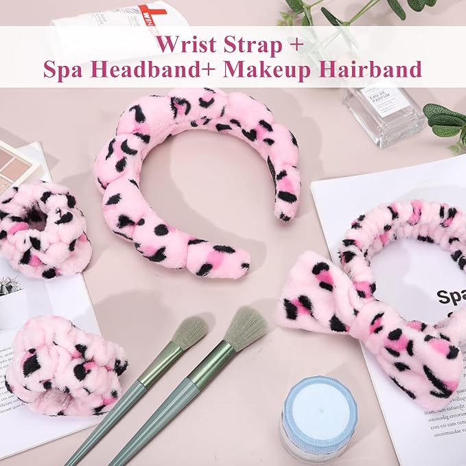Spa Headbands for Women，Makeup & Skincare Headbands for Washing Face，Face Wash Head band for Women，Cute Hair Band for Girls，Stocking Stuffers For Teen Girls