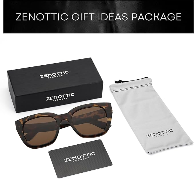 ZENOTTIC Retro Square Polarized Sunglasses for Women Vintage Sun Glasses UV400 Protection Trendy Shades Fashion Style