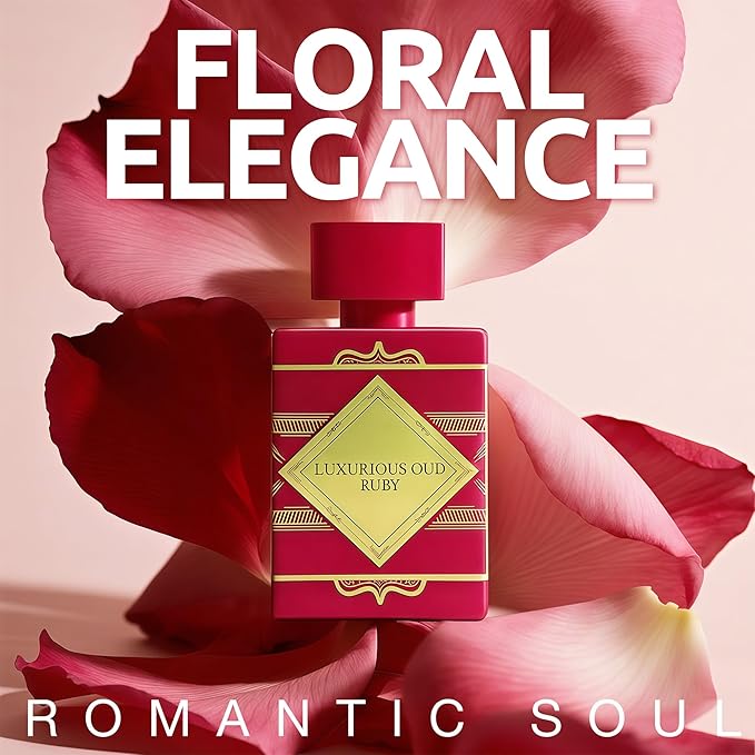 LA BELLA, Perfume for Women, Long Lasting EDP, Feminine Scent, Delicate Fragrances for Women, Day to Night Wear, 3.4 Fl Oz (Luxurious Oud Ruby)