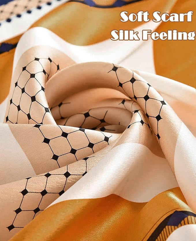 Dailyacc Hair Bandanas Scarf For Women Lightweight Fashion Neck Silk Satin Head Scarves For Sleeping Handbags Scarf