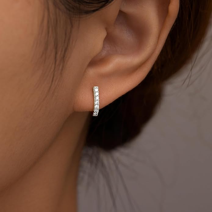 Gold Plated Statement Chunky Dangle Stud Earrings for Women, Gold Plated Hoop Knot Claw Earrings Tarnish Free Jewelry for Women Gifts