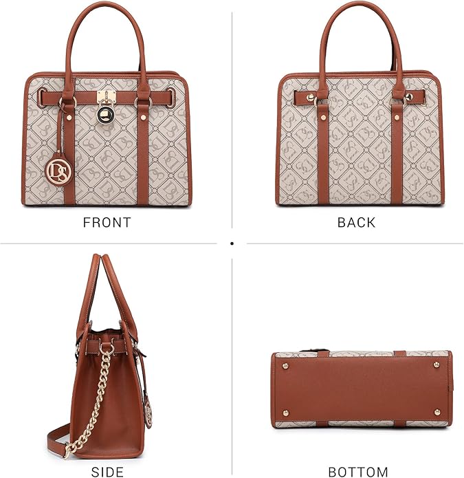 Dasein Handbags Purses Set for Women Top Handle Satchel Shoulder Bags Large Work Tote Bag with Matching Wallet