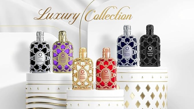 Orientica Luxury Collection Miniature Dicsovery Set Eau De Parfum - Amber Rouge, Royal Amber, Oud Saffron, Velvet Gold & Royal Bleu - Arabic Perfume for Men & Women - 5 x 7.5ml