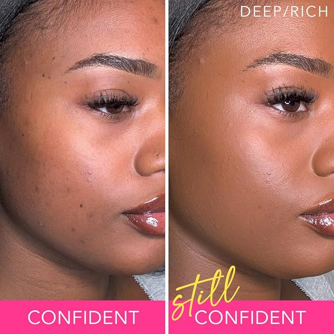 Doll 10 Peptide Bounce Balm Foundation™ – Hydrating, Age-Defying Foundation for Older Women, All Skin Types – Vegan, Clean, Natural, Medium Buildable Coverage, Blurs Fine Lines - [Deep/Rich]