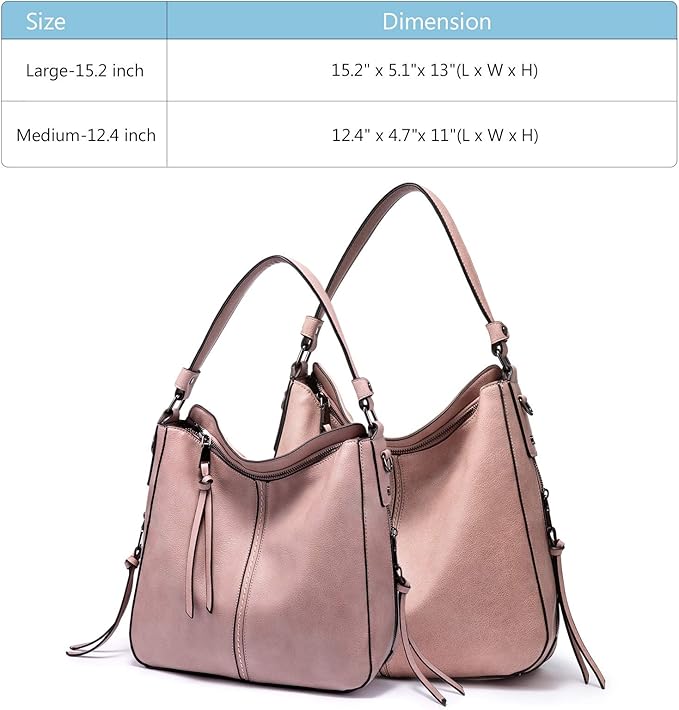 Realer Hobo Crossbody Bags for Women Designer Faux Leather Hobo Handbags Retro Large Size Shoulder Bag Bucket Purse