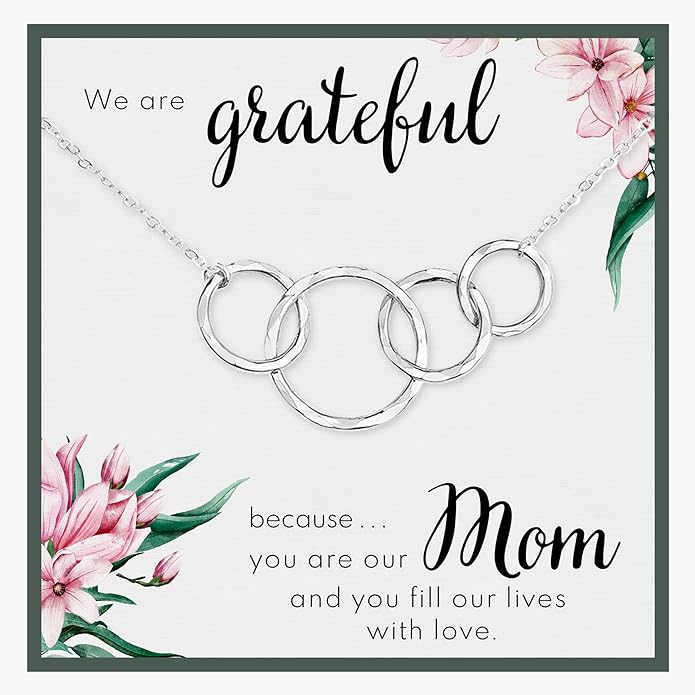 HOPE LOVE SHINE Mom Gift from Daughter - Sentimental, Meaningful Mother and Daughter Necklace, Jewelry, 14k Gold Plated Sterling Silver