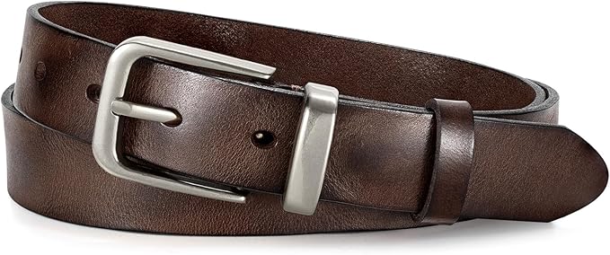 JASGOOD Women Belt Genuine leather Belt with Vintage Metal Buckle,Ladies Full Grain Leather Belt for Jeans Pants