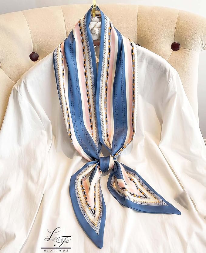 Head Scarf Hair Neck Scarves For Women Purse Bag Scarfs For Handbags Silky Long Thin Satin Headscarf Fashion