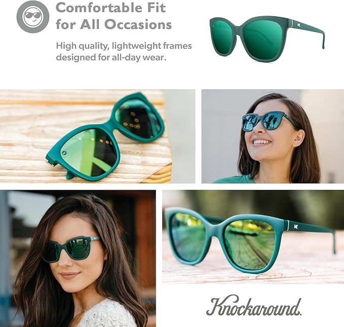Knockaround Deja Views Polarized Sunglasses for Women & Men - Trendy Sunglasses - UV400 Protection