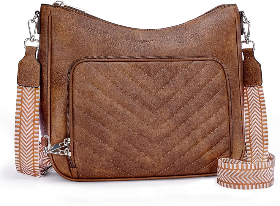 CHOLISS Crossbody Purse for Women, Anti Theft Vegan Leather Crossbody Wallet Bag Medium Travel Shoulder Handbags