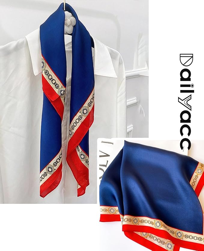 Dailyacc Hair Bandanas Scarf For Women Lightweight Fashion Neck Silk Satin Head Scarves For Sleeping Handbags Scarf