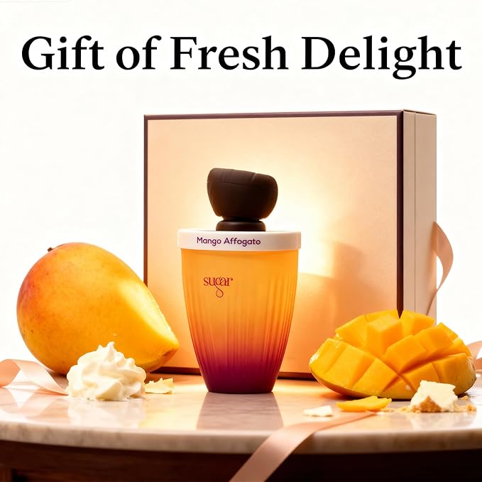 Mango Affogato Perfume for Women, Gourmand Scent with Mango & Amber, Long Lasting EDP Fragrance for Daily Use, 3.4 Fl Oz