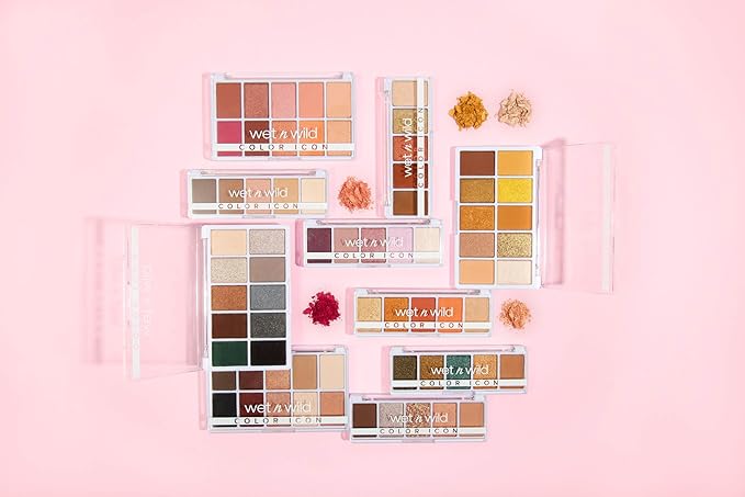 wet n wild Color Icon Eyeshadow Makeup 5 Pan Palette, Matte, Shimmer, Metallic, Long Wearing, Rich Buttery Pigment, Cruelty Free - Walking On Eggshells