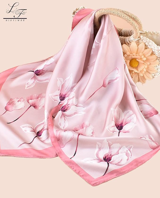 Satin Bandanas Head Scarf For Women Hair Scarves Accessories Lightweight Fashion Wrap Neck Silk Sleeping Headscarf