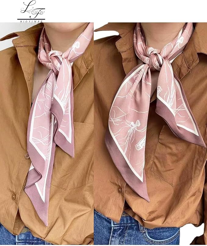Head Scarf Hair Neck Scarves For Women Purse Bag Scarfs For Handbags Silky Long Thin Satin Headscarf Fashion