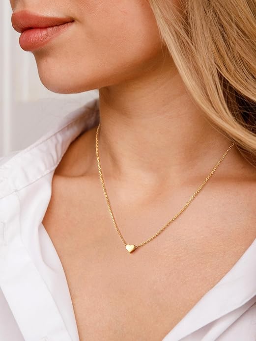 PROSILVER 925 Sterling Silver Necklace for Women | Dainty Delicate Adjustable Choker with Heart/Star/Moon/Vertical Bar Pendant, Hypoallergenic Tarnish Resistant Everyday Jewelry Gift for Her