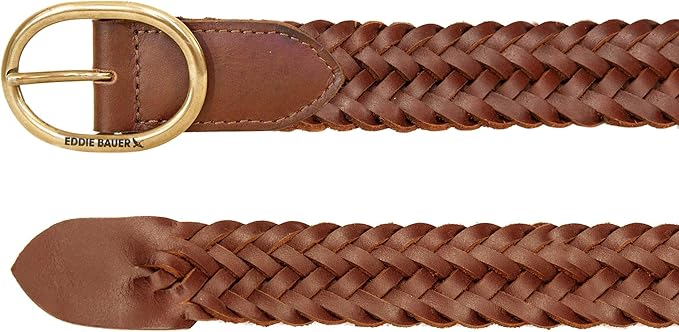Eddie Bauer Women's Casual Leather Belts with Durable Metal Buckle