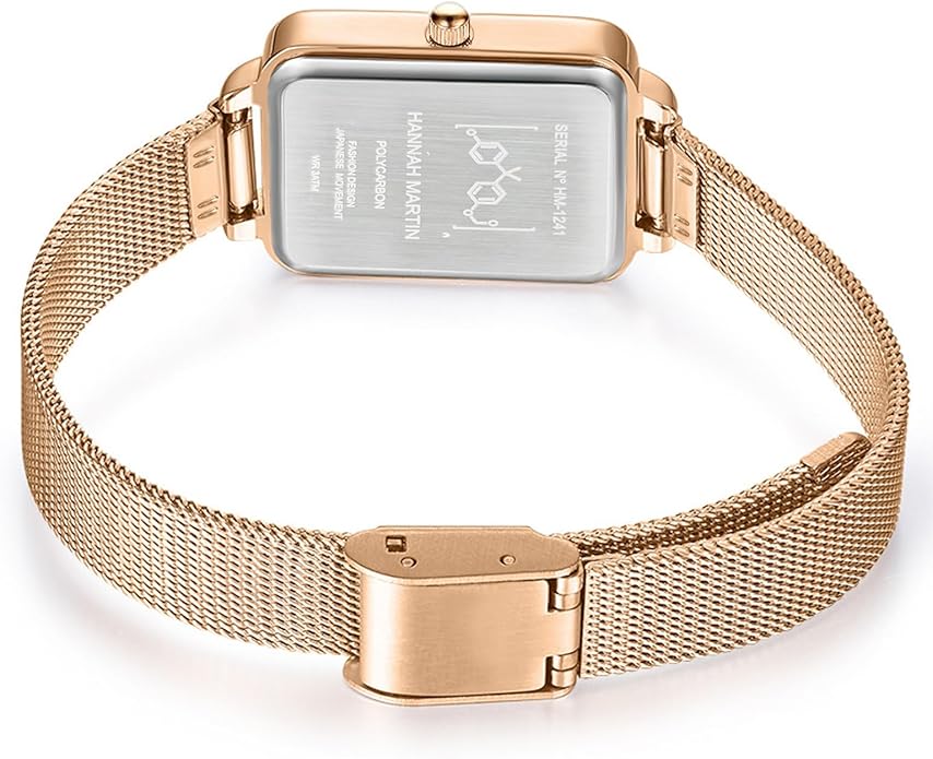 HANNAH MARTIN Watches for Women Waterproof Ladies Analog Quartz Wrist Watches Stainless Steel Band Fashion Dainty Female Watch Luxury Bracelet Diamond