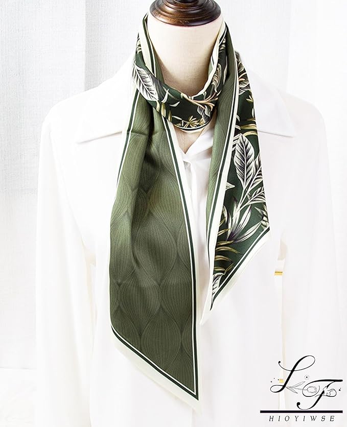 Head Scarf Hair Neck Scarves For Women Purse Bag Scarfs For Handbags Silky Long Thin Satin Headscarf Fashion