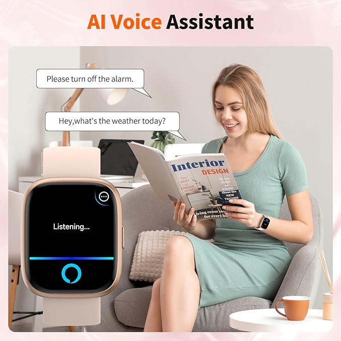 2025 Upgraded Smart Watch Alexa Built-in【1.83" HD Touchscreen】【BT5.3 Call, 100+ Sports Modes & IP68 Waterproof】 Fitness Tracker 24/7 Heart & Sleep Monitor for Android iOS Men Women