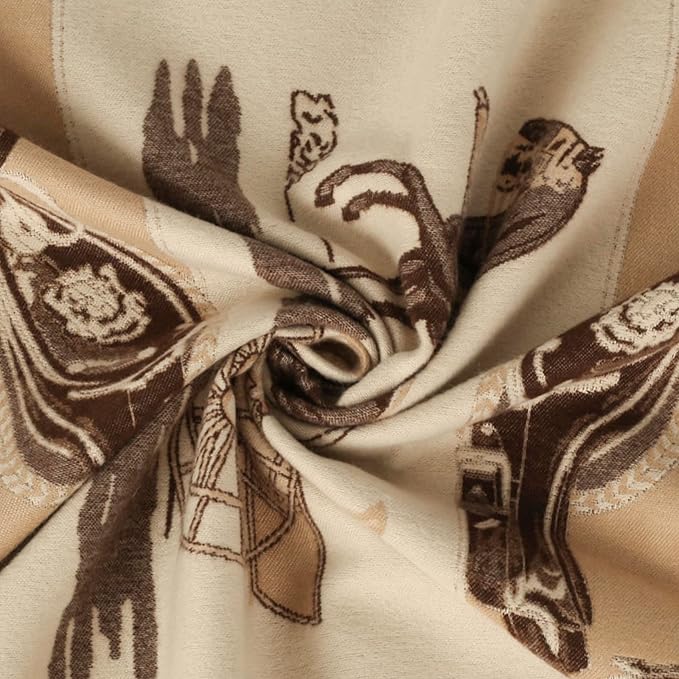 EXTREE Scarfs for Women Pashmina Silky Shawl Wrap for Evening Dressing Blanket Open Front Poncho Cape