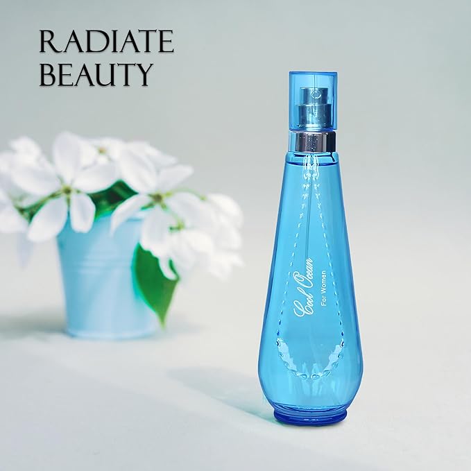 Cool Ocean Women Perfume–Bold & Sophisticated Scent Eau De Parfum With Citrus,Spice,And Woody Notes Long Lasting Natural Spray Fragrance 3.4 Fl Oz