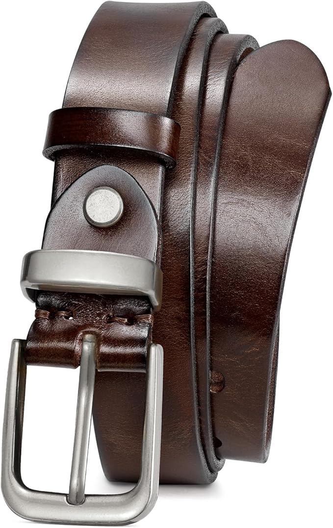 JASGOOD Women Belt Genuine leather Belt with Vintage Metal Buckle,Ladies Full Grain Leather Belt for Jeans Pants