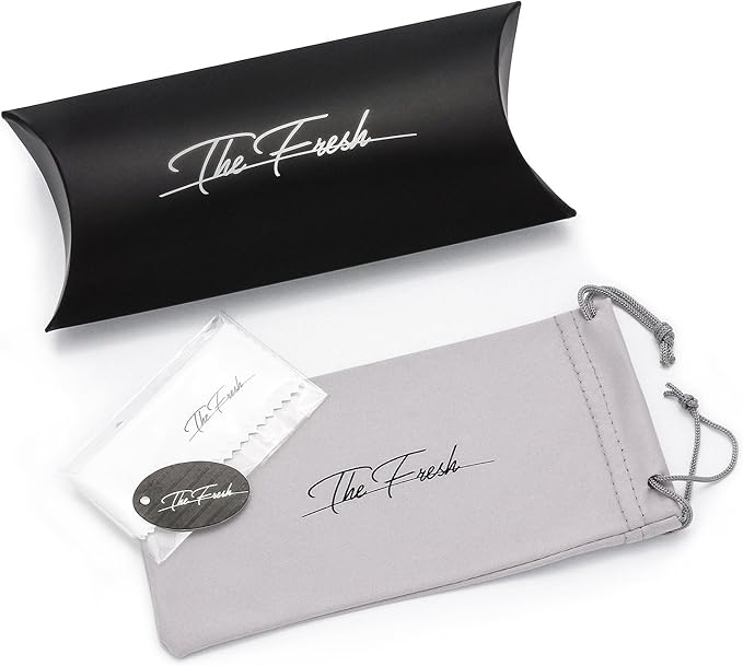 The Fresh Classic Aviator Frame Light Color Lens XL Oversized Sunglasses Gift Box