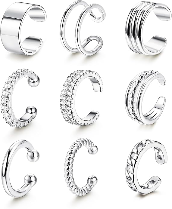 LOLIAS 𝐄𝐚𝐫 𝐂𝐮𝐟𝐟 𝐄𝐚𝐫𝐫𝐢𝐧𝐠𝐬 for Women Non Piercing Gold Plated Ear Cuffs 𝟏𝟒𝐊 𝐆𝐨𝐥𝐝 𝐏𝐥𝐚𝐭𝐞𝐝 Ear Cuff for Non Pierced Ears Clip on Cartilage Earring 𝐅𝐚𝐤𝐞 𝐄𝐚𝐫𝐫𝐢𝐧𝐠𝐬 Lightweight