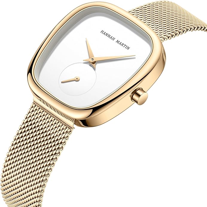 HANNAH MARTIN Watches for Women Waterproof Ladies Analog Quartz Wrist Watches Stainless Steel Band Fashion Dainty Female Watch Luxury Bracelet Diamond