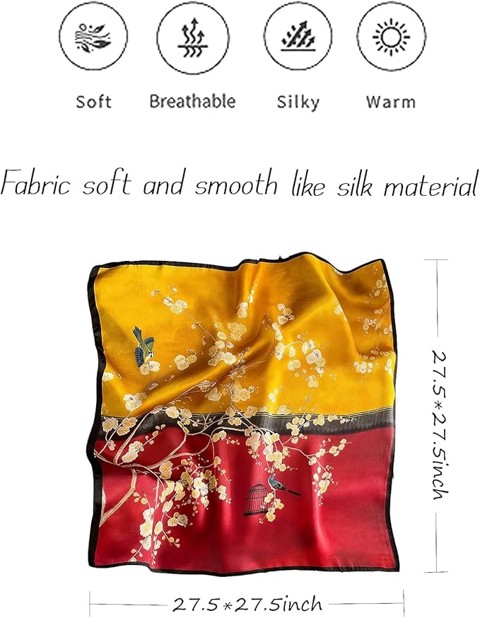 Satin Bandanas Head Scarf For Women Hair Scarves Accessories Lightweight Fashion Wrap Neck Silk Sleeping Headscarf