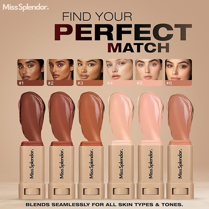 Beauty Balm Skin Tint 2 Pack– (Shade 3) Serum-Boosted Skin Tint Stick for Black Women, Hybrid Foundation & Skincare, Splendor Skin Tint, Sheer-to-Light Buildable Coverage