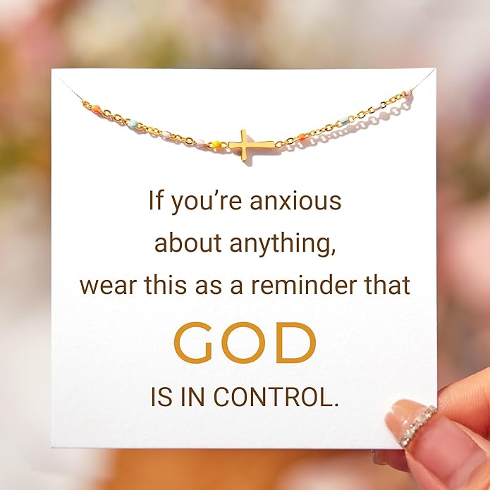 STORYJEWELLERY Christian Gifts for Women, Religious Confirmation and Baptism Gifts, Cross Bracelet for Women, Easter Gift, Encouragement Presents, Christian Jewelry