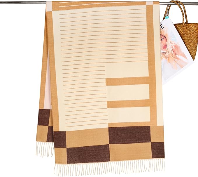 EXTREE Scarfs for Women Pashmina Silky Shawl Wrap for Evening Dressing Blanket Open Front Poncho Cape