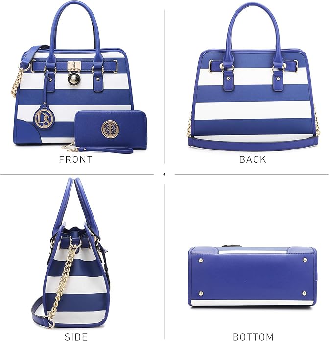 Dasein Women Handbags Top Handle Satchel Purse Shoulder Bag Hobo Bag Work Bag Set 2pcs